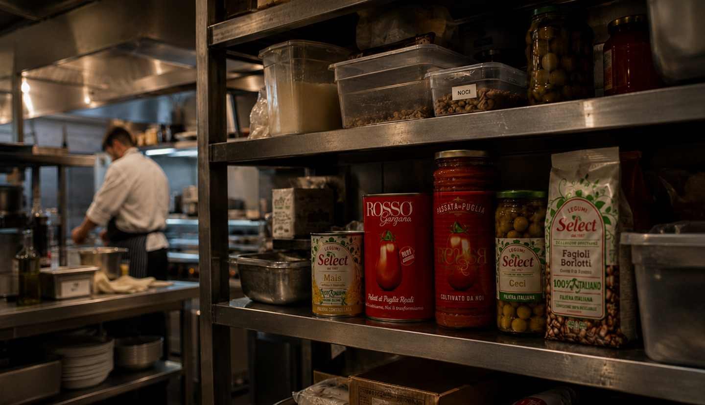 Italian tomatoes, sauces, pulses and preserves